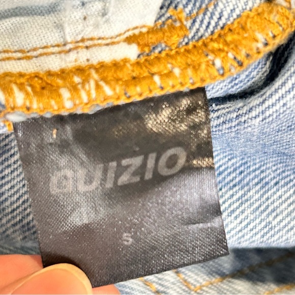 Danielle Guizio NY Sz S Low Rise Belted Denim Mini Skirt - Picture 8 of 9